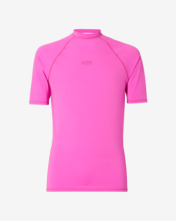 Classic Logo Short Sleeves Rashguard | Men T-shirts Fuchsia | GCDS Spring/Summer 2023